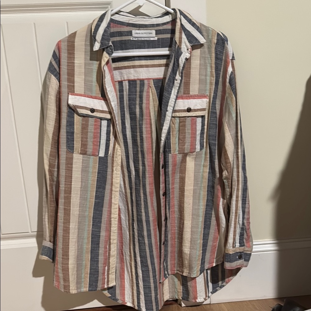 Madewell Multicolor Striped Button-Up Shirt